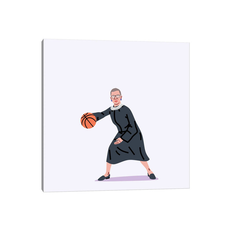 «Balling Ruth» par Elad Shagrir - impression d'art graphique, H 26 po x l 26 po x P 1,5 po, Toile tendue, Pas de tapis