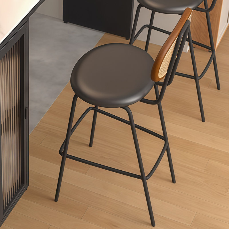 Table de bar moderne de style moderne, Brun / Noir, Noir / blanc, H 41,3 po x L 70,8 po x l 15,7 po