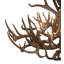 Lustre style chandelier 8 lumières panache Whitetail