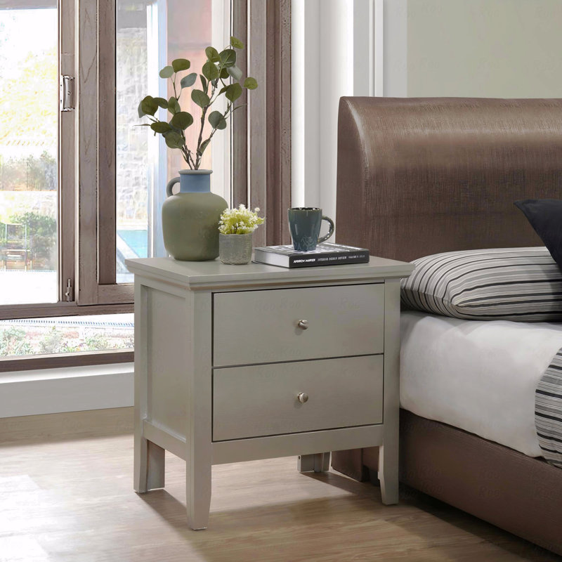 Elegant Champagne Nightstand, Champagne
