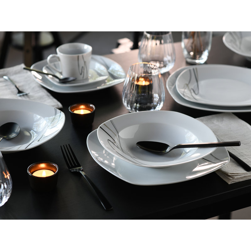 Amelie Piazza Piece Porcelain Dinnerware Set - Service for 6