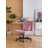 Light Pink Velvet Criss Cross Armless Office Chair with Wheels - Versatile for Home Office, Meditation & Makeup