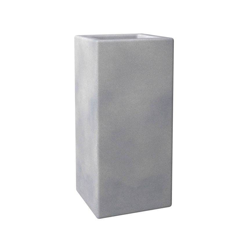 Tall Aged Concrete Fiberstone and MGO Clay Planter