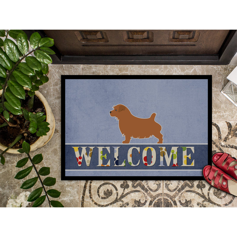 Tapis d'extérieur antidérapant Moneca Terrier Welcome, H 36 po x l 24 po