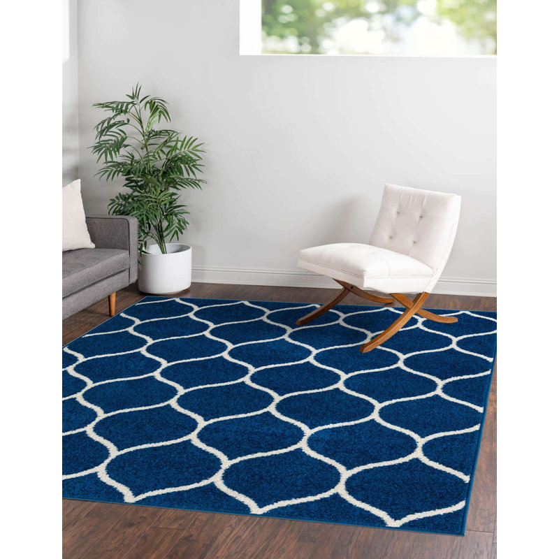 Llanet Geometric Indoor Rug, Square 7'1"