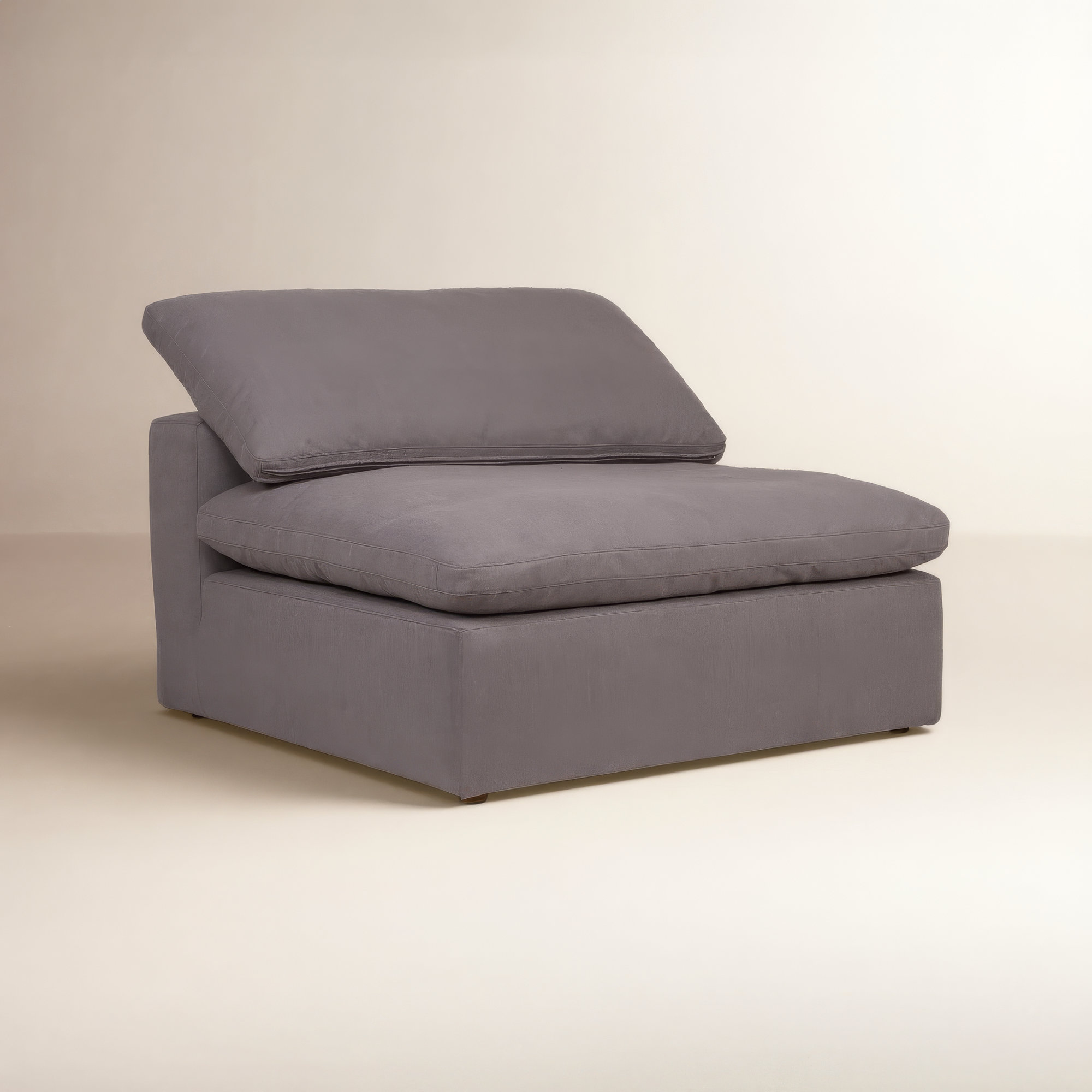 Tila Upholstered Slipper Chair, Light Gray