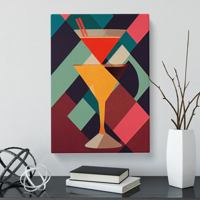Sivert Retro Cocktail - Wrapped Canvas