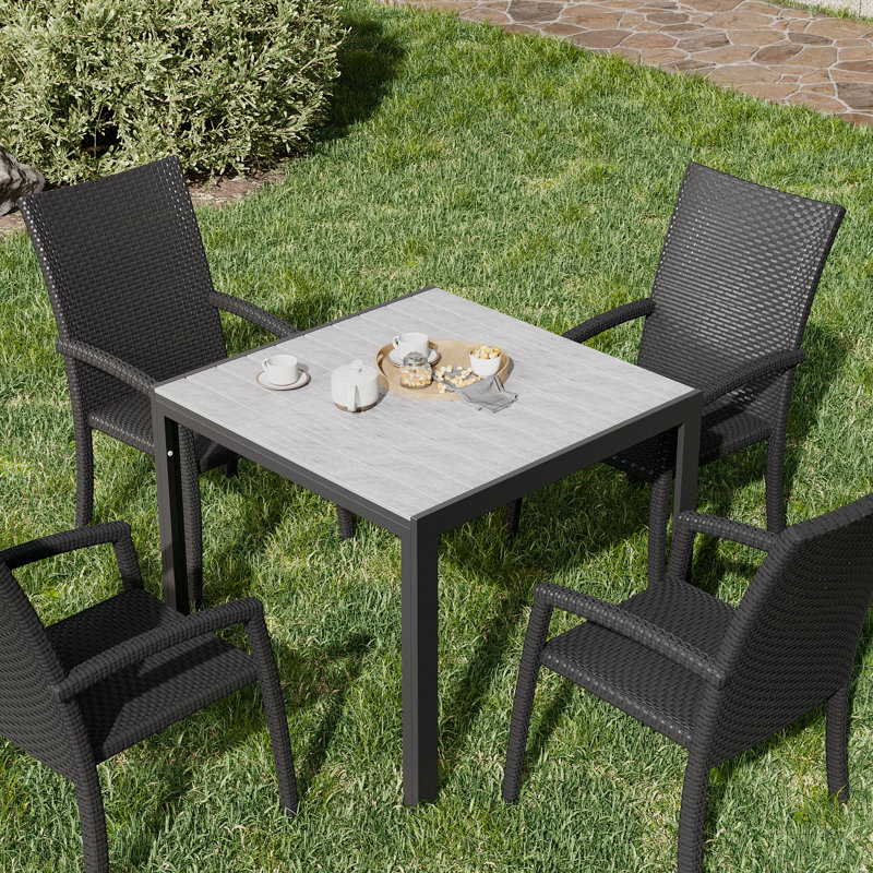 Rectangular Aluminum Outdoor Patio Dining Table