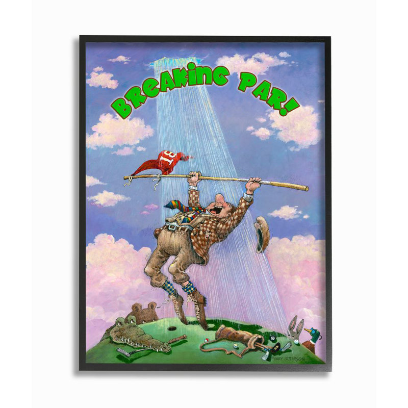 « breaking par amusant golf drawing sports design » par gary patterson, reproduction de dessin, H 30 po x l 24 po