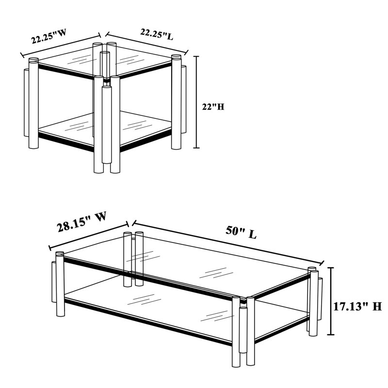 Table basse de style industriel, acier inoxydable doré et verre trempé, moderne pour la décoration de meubles de bureau à domicile, structure de salon avec design