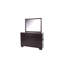 Mobilier de chambre à coucher de style moderne avec commode à neuf tiroirs et finition brune