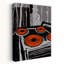 «Orange Stovetop Spirals», art mural abstrait contemporain audacieux-205346857