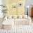 Chenille L-Shaped Sectionals Sofa With Four Pillows-1762541894