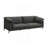 Black Top Grain Leather Sofa