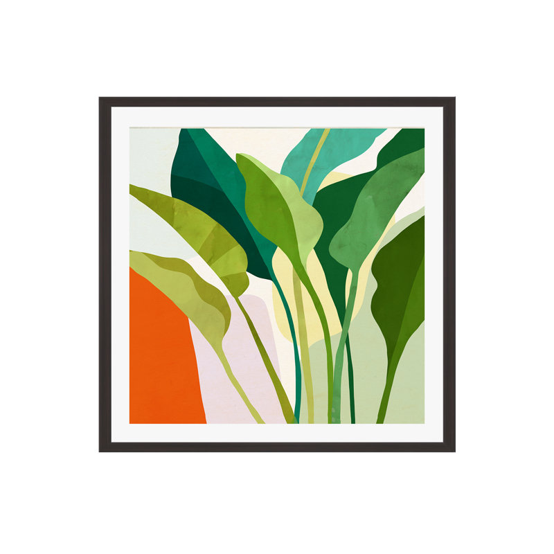 Tropica I by Victoria Borges, 20"H x 20"W, Espresso