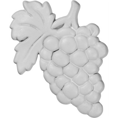 Grape 4.125'' H x 2.75'' W D Urethane Onlay Scroll
