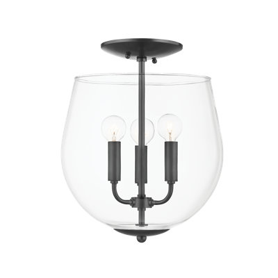 Plafonnier semi-encastré 3 lumières 12,5 po Bastow
