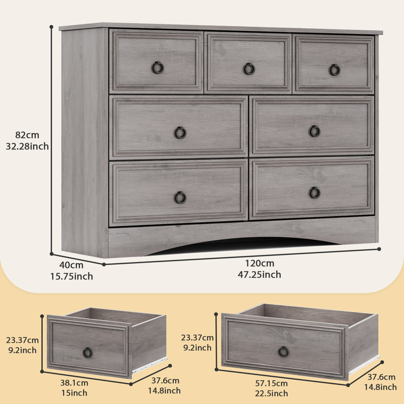 Commode 7 tiroirs Breakwater Bay