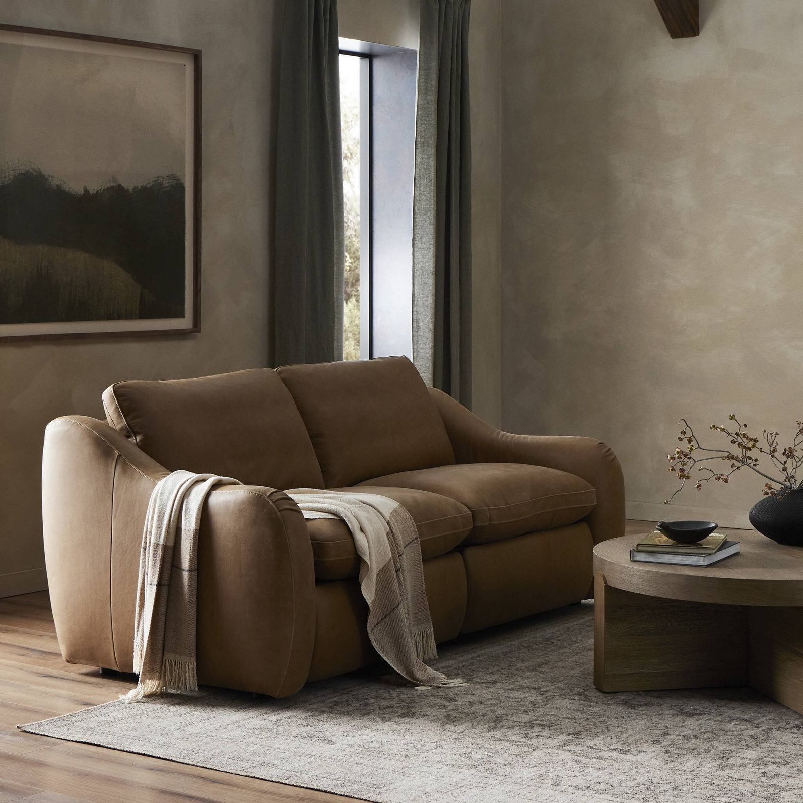 Tallulah 83" Genuine Leather Reclining Sofa