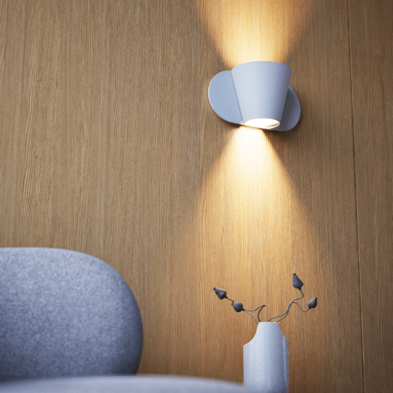 Kaliko 1 - Light LED Wallchiere, Textured Black, Black