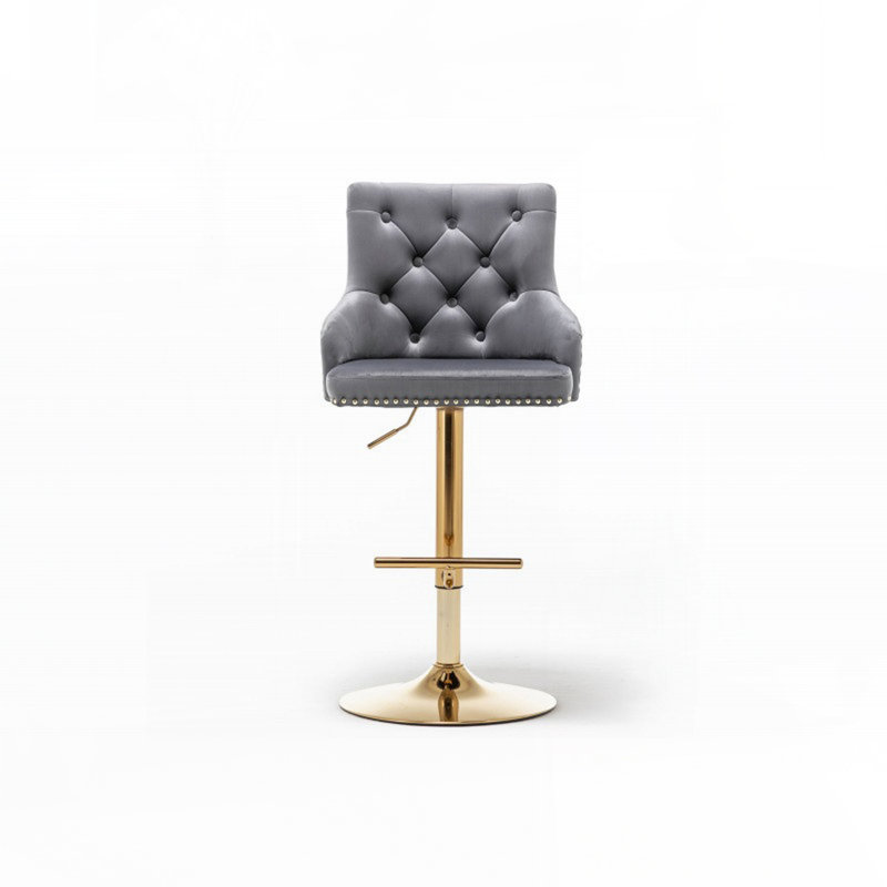 Tabouret de bar pivotant réglable, Gris