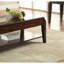 Table basse, finition noyer avec plateau relevable