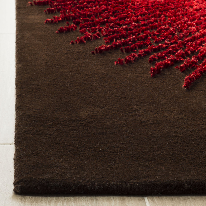 Olivarria Hand Tufted Wool, Viscose, And Cotton With Latex Abstract Rug, Runner 2'6" x 6'