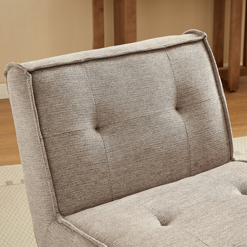 Drayk 29.5'' W Upholstered Accent Lounge Chair with Pillow, Light Brown Boucle