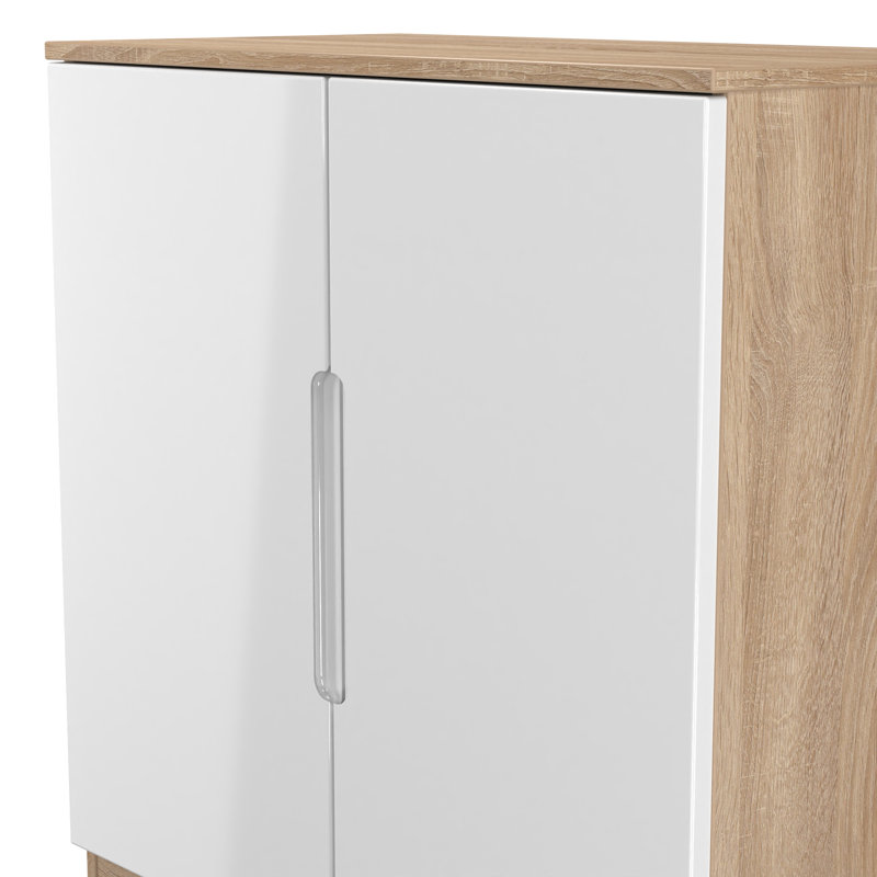 Bisma 74cm Sideboard, White/Oak