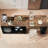 Kitchen Island With Extended Table, Storage Cabinet, Drawers, Rustic Brown & Black Oak-988985761