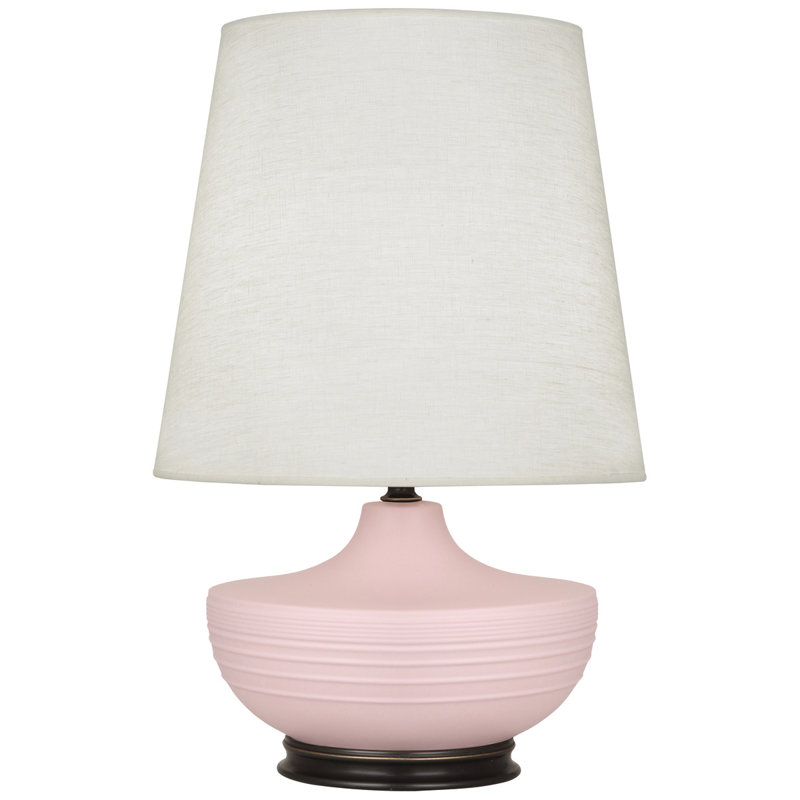 Nolan 27.5" Bronze and Woodrose Ceramic Table Lamp