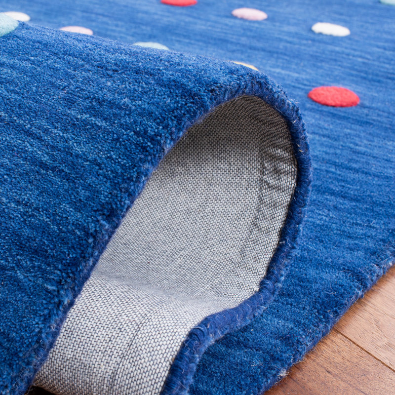 Tapis tissé à la main 70% laine, 20% latex, 10% coton Reon, Carré 5 pi