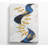 Gold Birds, Wavy Lines - No Frame Print on Canvas-1498984845