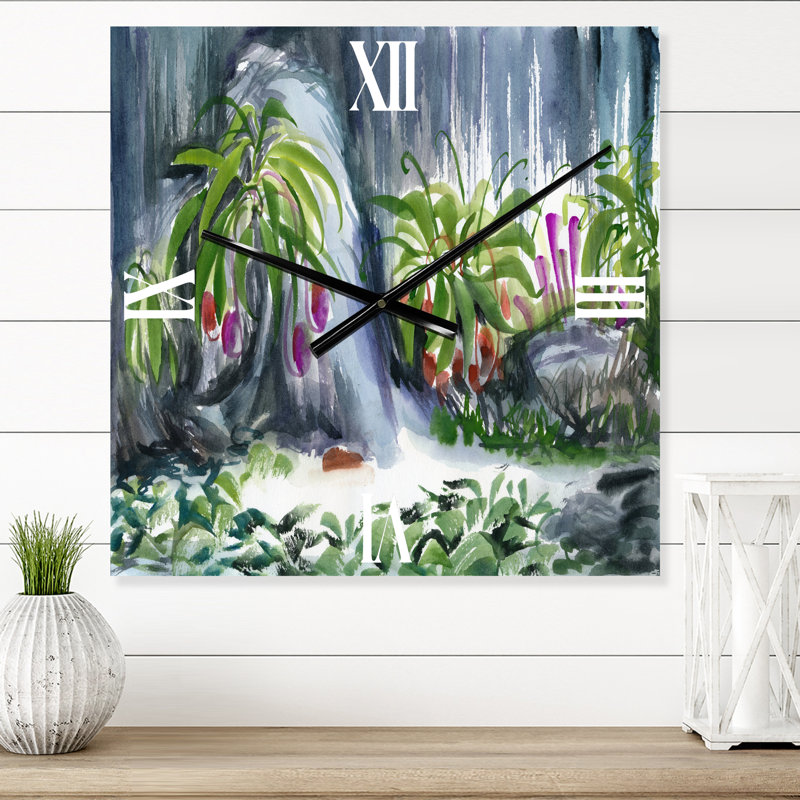 Horloge murale Tropical Plants, Grand