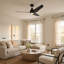 Smart LED Downrod Ceiling Fan-178158276