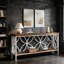 Table basse élégante, canapé de style nordique, console à 2 niveaux