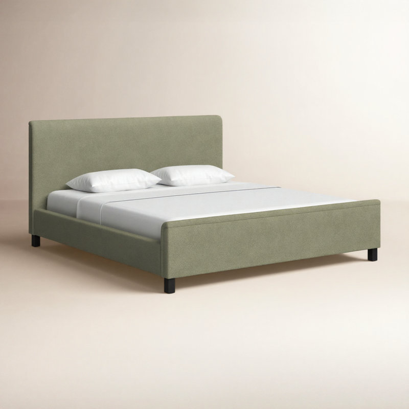 Maisara Upholstered Bed, Queen, Sage Green