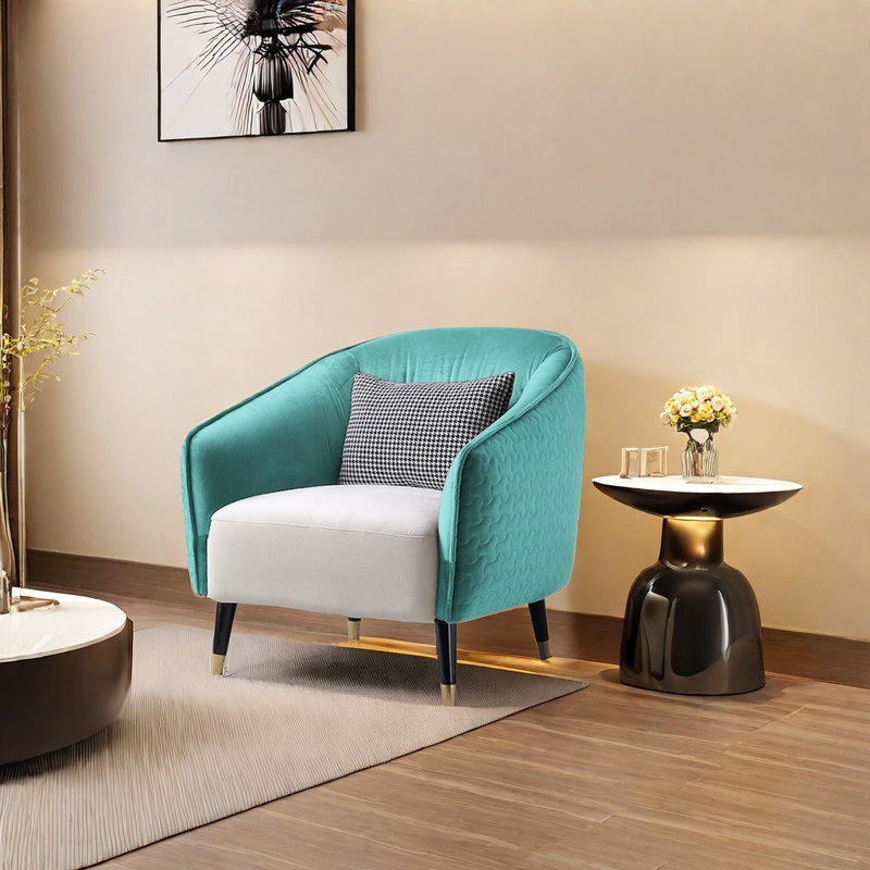 Mufeeda, Beige / turquoise pâle