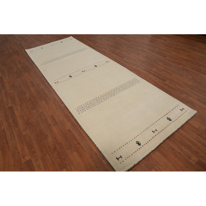 Tapis de style tribal ivoire 4 x 12