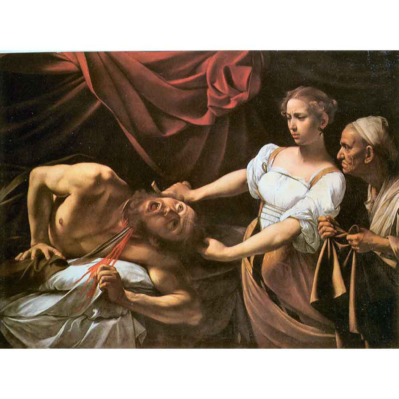 Décalcomanie murale judith and holofernes Badillo, H 27 po x l 36 po