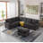 Reversible Modular Corner Sectional Sofa & Ottoman Set-645729448