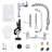 Commercial Triple Handle Wall Mount 21. Pull Down Sprayer Kitchen Faucet
