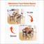 Ensemble table et chaises de bar 5 pièces avec bords arrondis, design gain de place pour le salon, la salle à manger et la cuisine