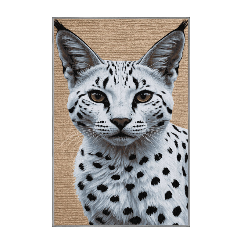  Tapis blanc lavable Big Chats, Rectangulaire 2 pi x 3 pi
