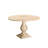 48" Natural Solid Wood Pedestal Base Round Top Dining Table