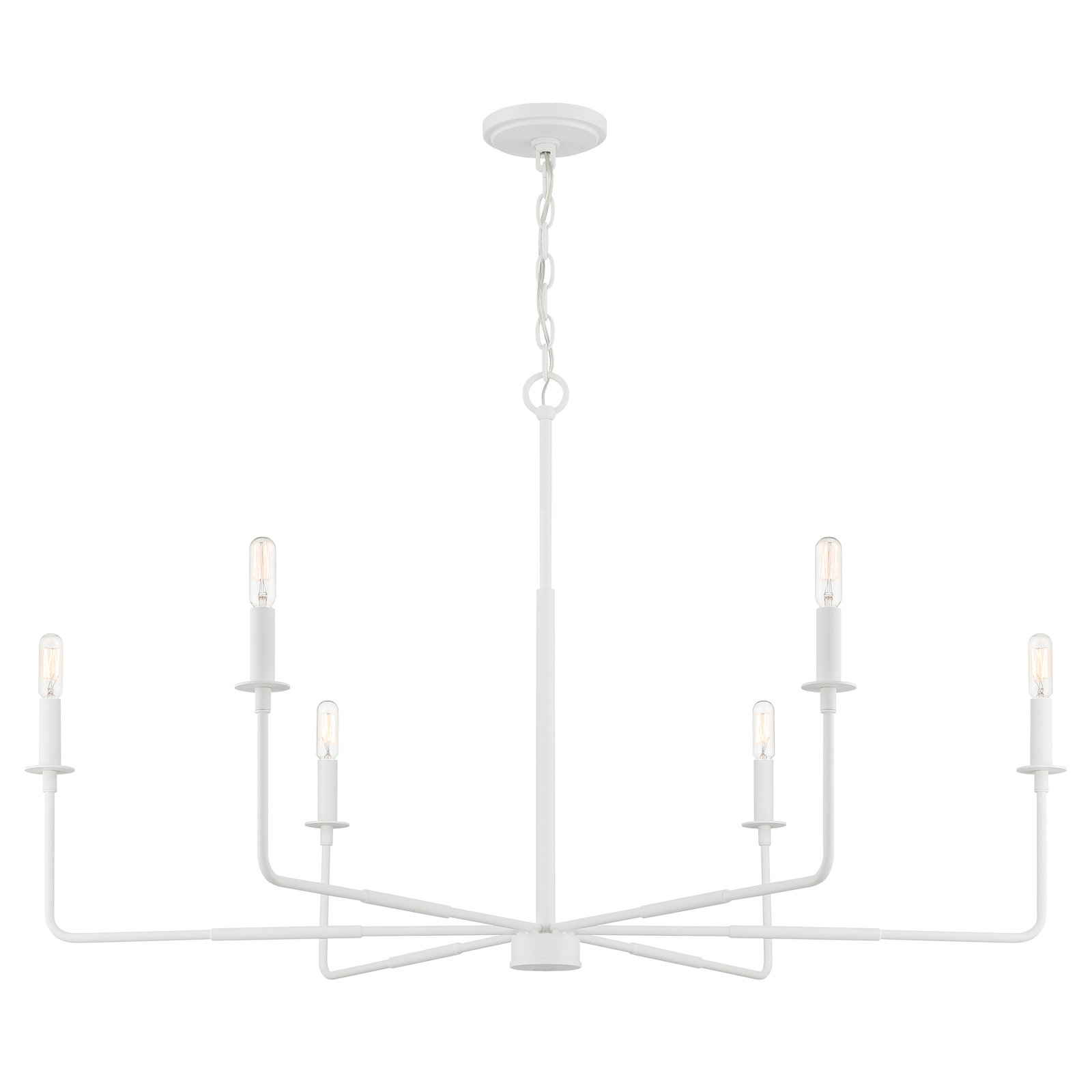 Alysa 6-Light Chandelier, Bisque White
