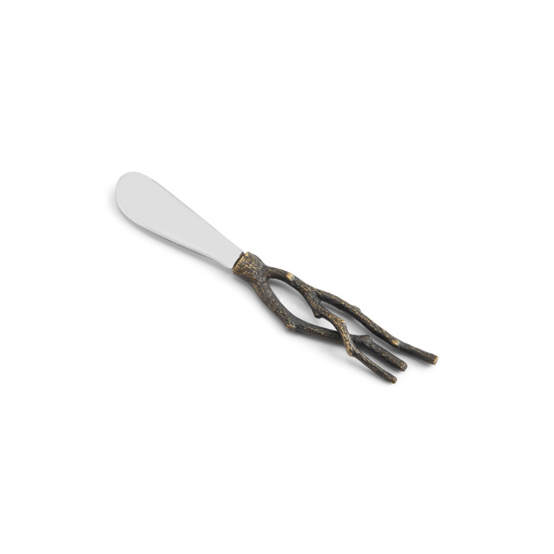 Butterfly Ginkgo Cheese Board with Knife, 1.75" H x 5.75" W x 16.5" L, White