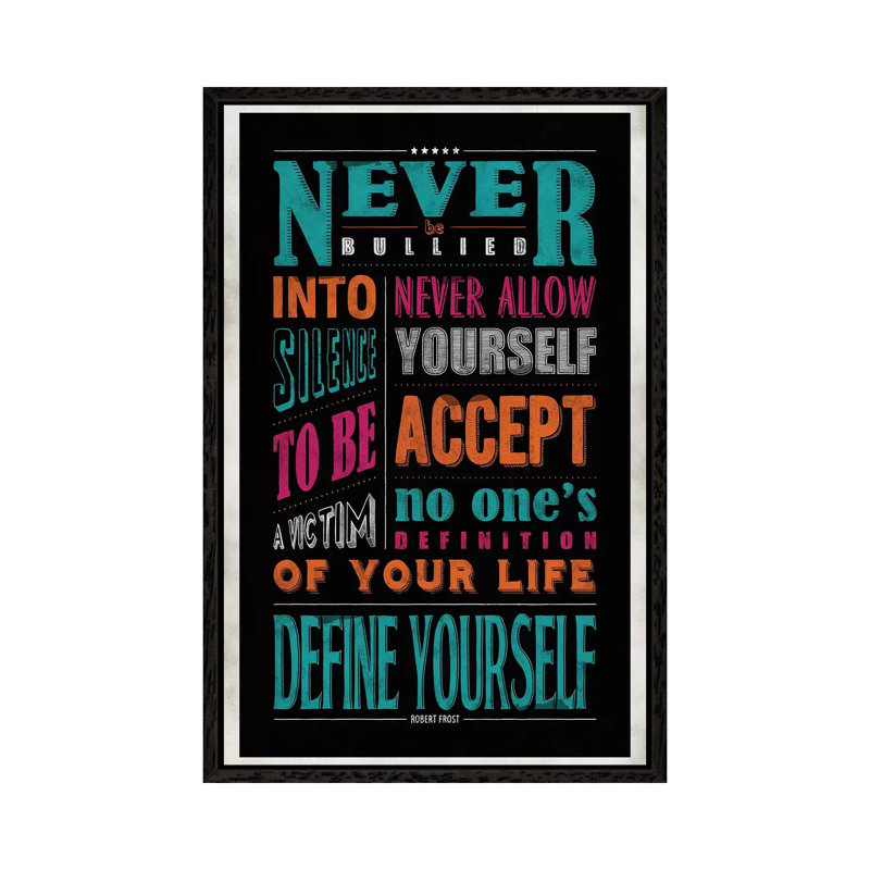 Define Yourself by Ester Kay - Print on Canvas, Black Framed, 152.5 cm H x 101.5 cm W