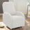 Housse pour fauteuil inclinable pour petit fauteuil inclinable 4 pièces avec housse de protection antidérapante et poche latérale - idéale pour les sièges de cinéma maison