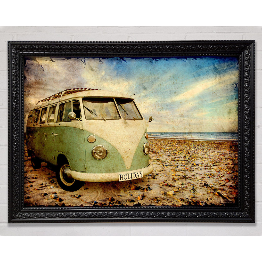 Surfs Up VW Camper Van - Einzelne Bilderrahmen Kunstdrucke